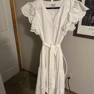 Rails White Eyelet Maxi Dress